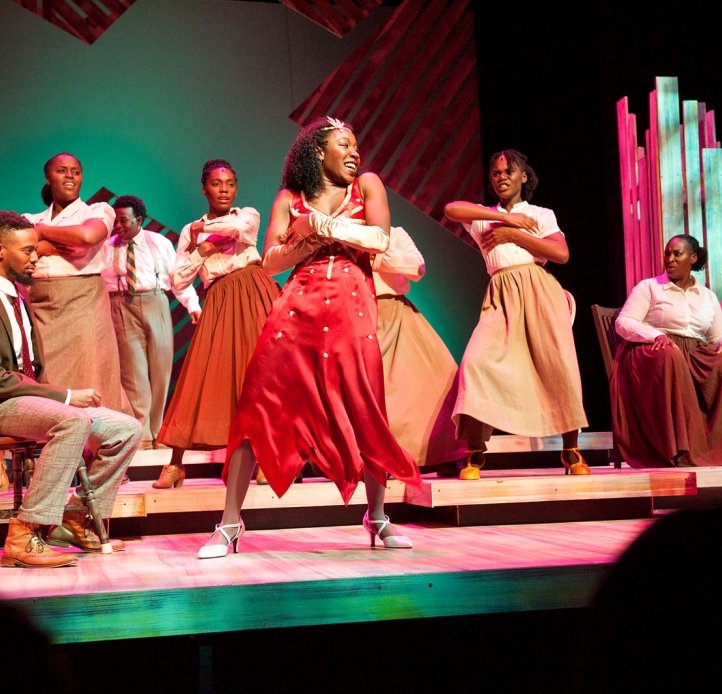 The Color Purple dancers on stage